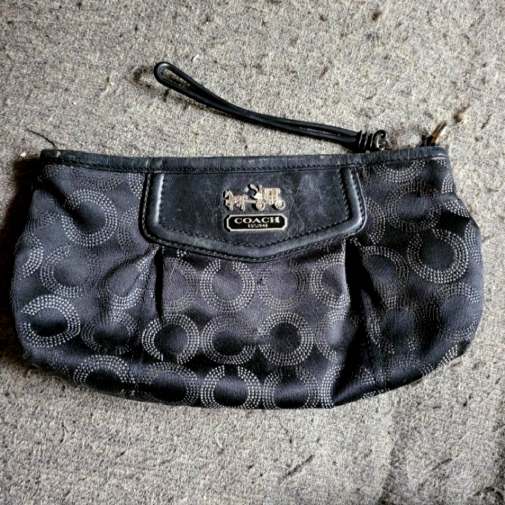 Coach Black Wristlet Clutch
